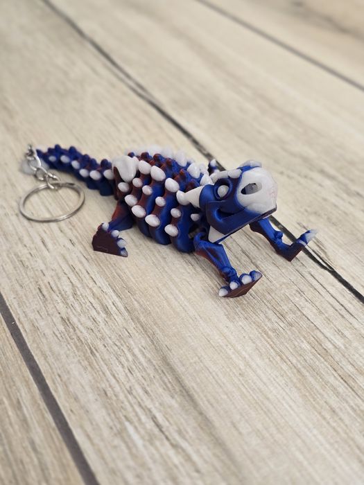 Keyspinner + Świecący Ankylozaur 2w1- KeyRambit KeyFlipper Druk3d