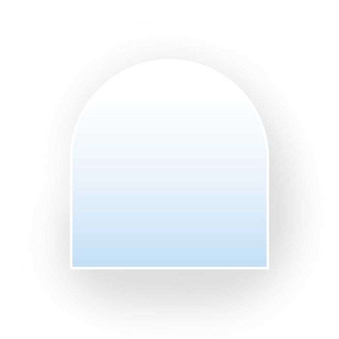 Lustro łazienkowe półowal z ramką 90x60 cm