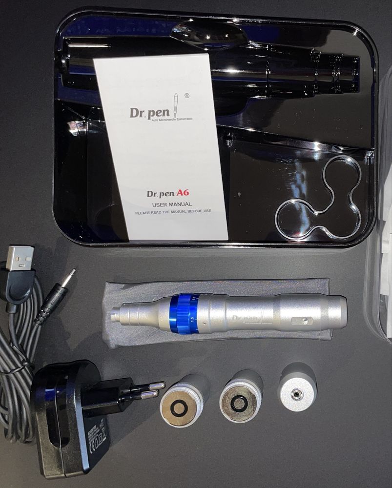 Dr Pen Ultima A6 mezoterapia mikroigłowa + 6 kartridży w komplecie