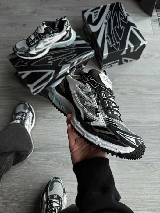 Кросівки OFF-WHITE Be Right Back Grey Black premium