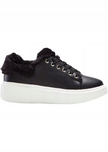 B.P.C sneakersy czarne z futerkiem r.38