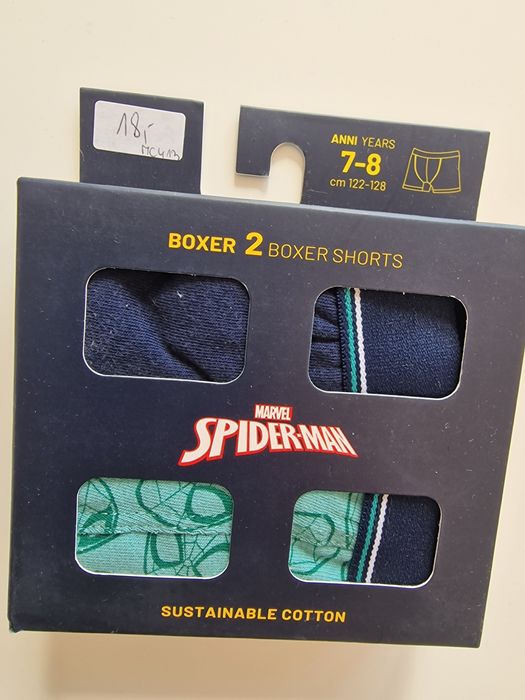 2pak majtki Spiderman bokserki dla chłopca rozmiar 122/128 Marvel