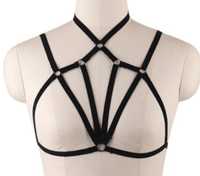 Uprząż damska Gothic Lolita punk rock harnes harness ramiączka biuston