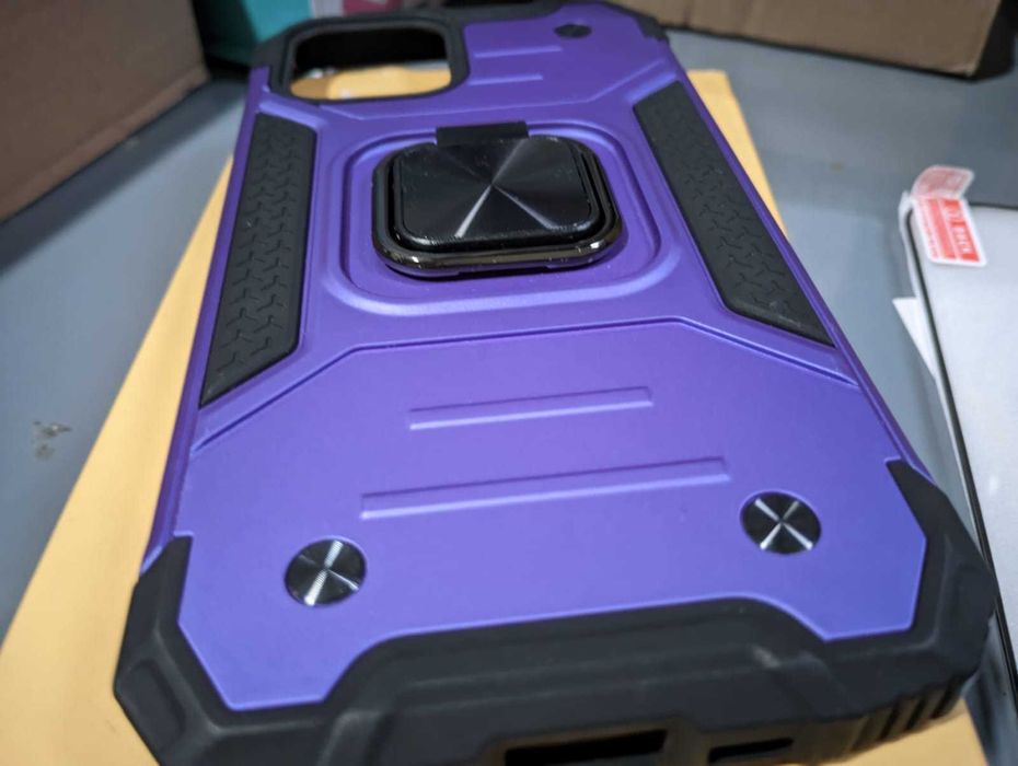 Etui case Honeyview + szkło do Iphone 12 / 12PRO fioletowe NOWE HQ