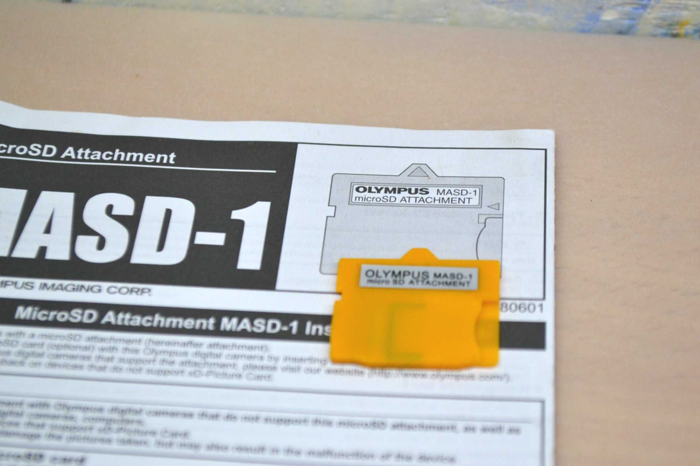 Przejściówka adapter z microSD na xD OLYMPUS MASD-1 na karta pamięci