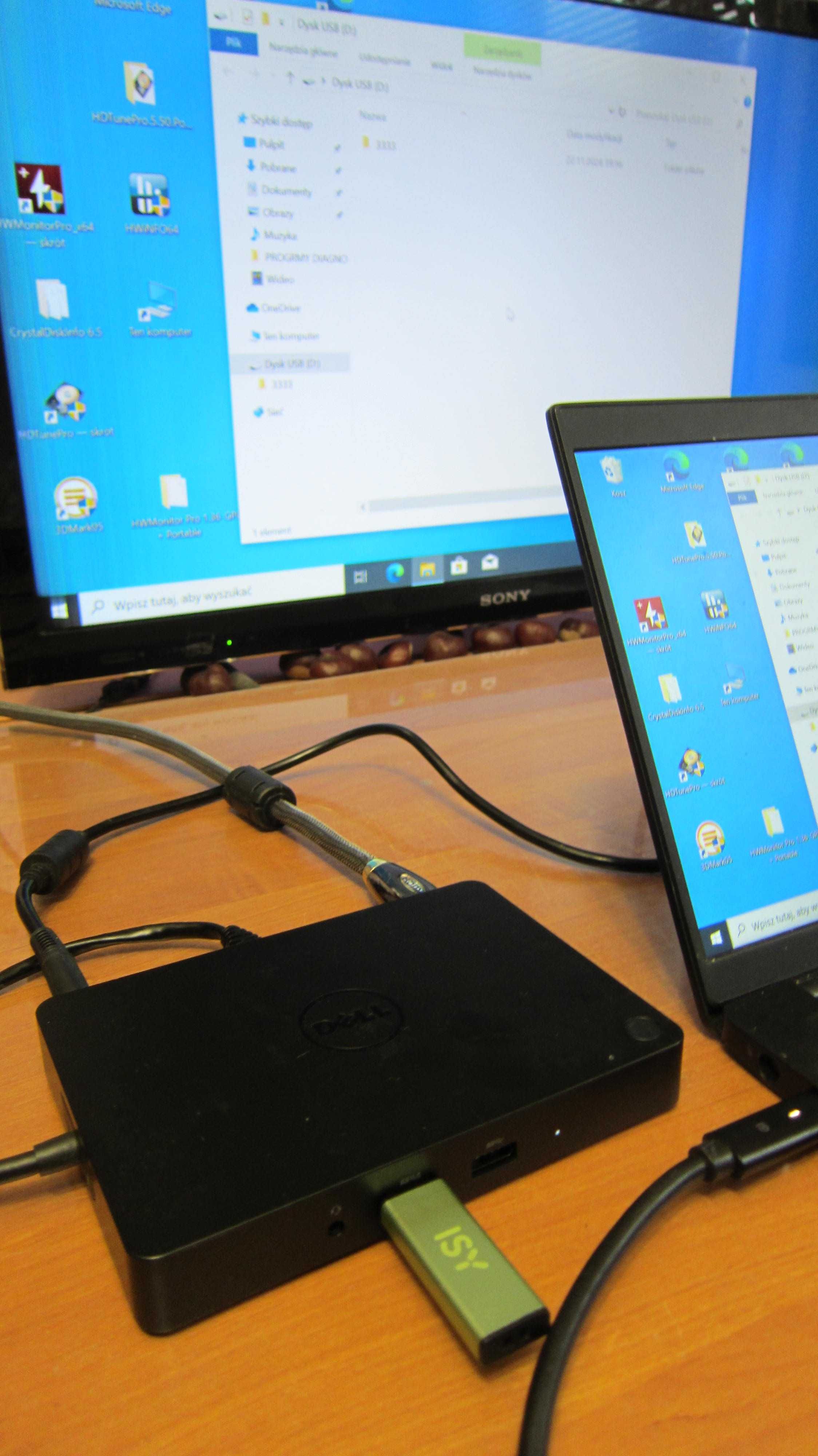 Stacja Dokująca Dell WD15 K17A USB-C HDMI USB 15 pin VGA RJ45 sprawna