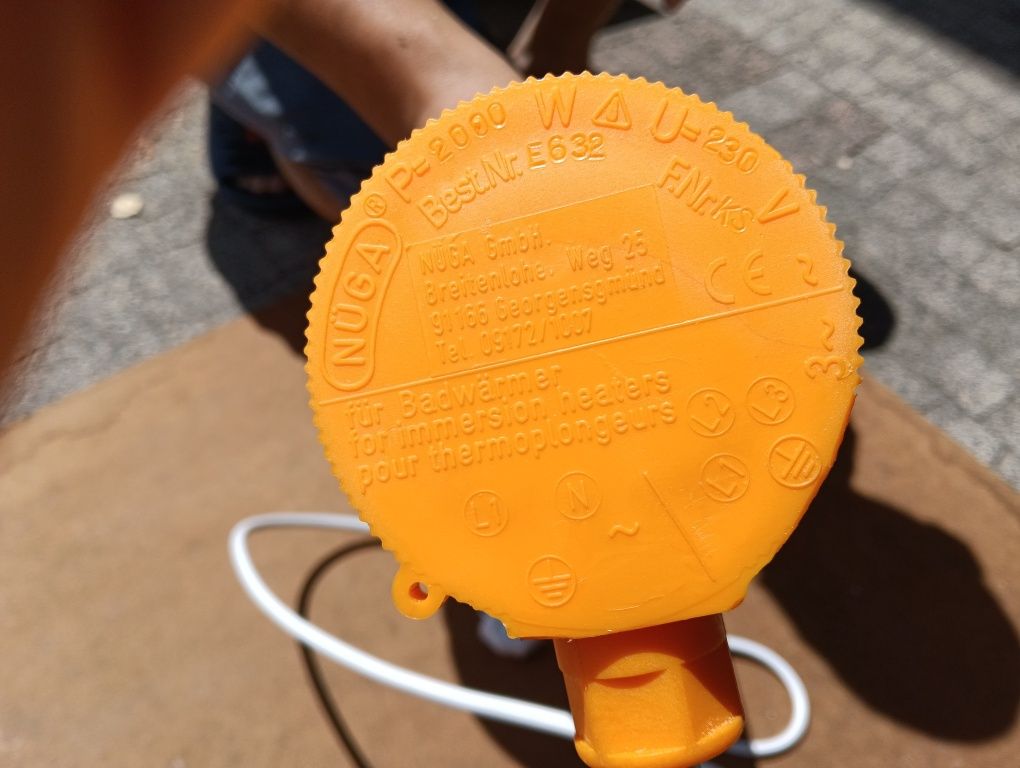 Zanurzalny elektryczny podgrzewacz do cieczy, 2000 W, stal nier