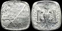 Moeda de 10 Centimes - 1917 - Comuna de Besançon - Doubs