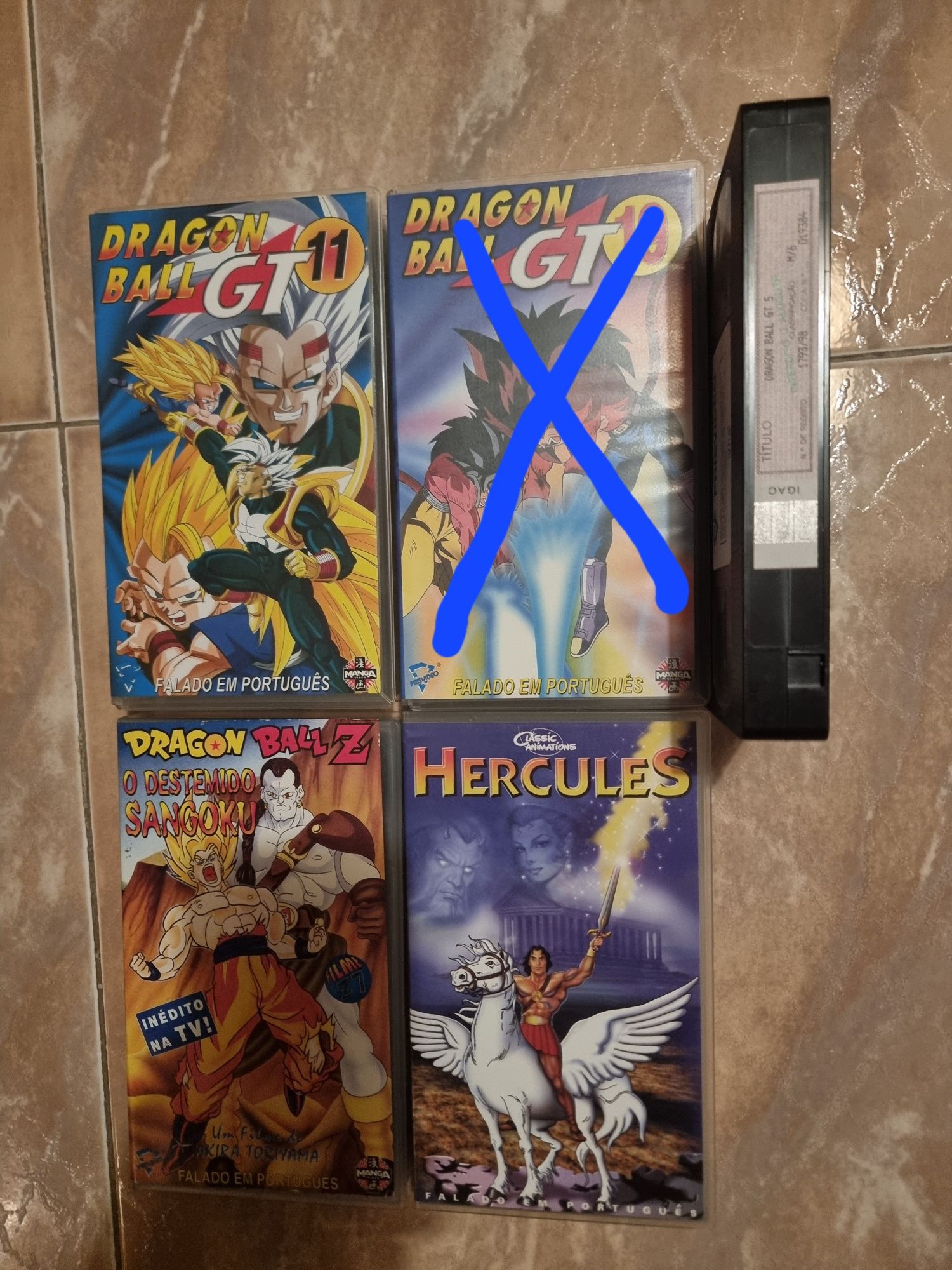 Cassetes VHS dragon ball e outros