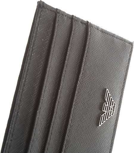 EMPORIO ARMANI efektowny męski wizytownik skórzany