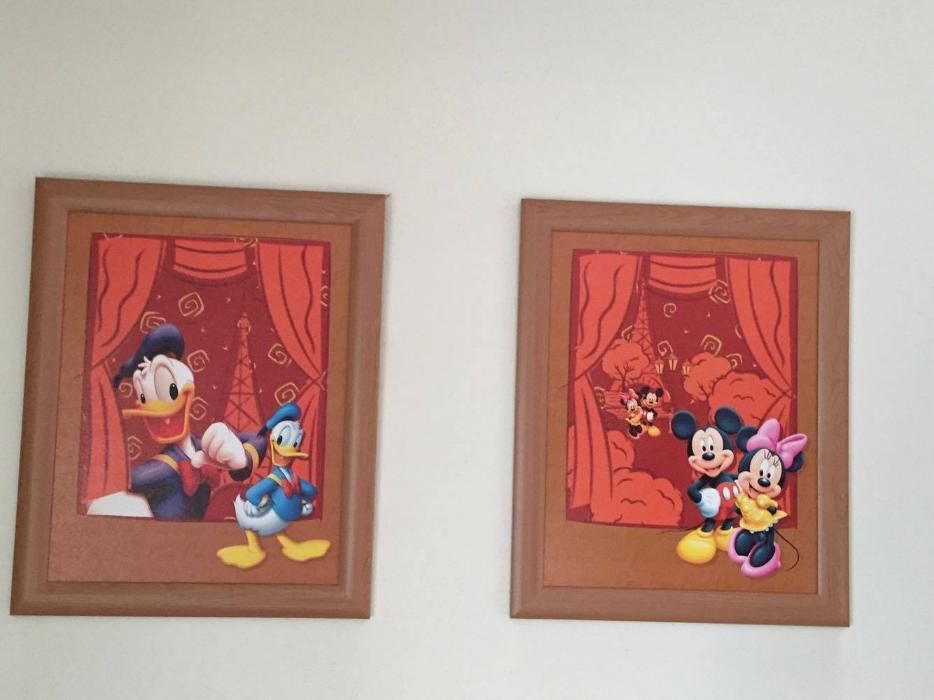 Quadros criança Pato Donald e Mickey e Minnie