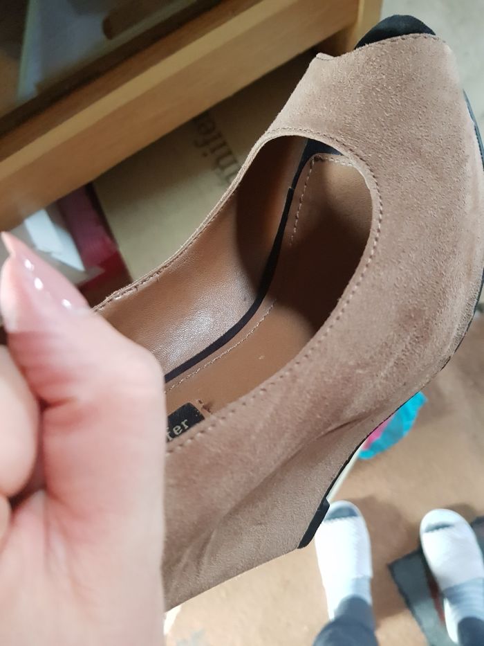 Buty koturny wiosna 38 brąz