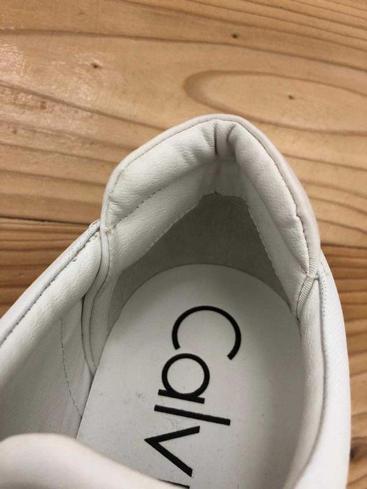 Nowe białe skórzane buty Calvin Klein męskie, oryginalne 43,5