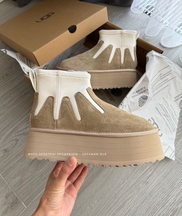 Оригинальные UGG Classic Mini Dipper Platform Sunwave Mustard Seed