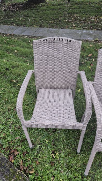 Krzesla ogrodowe  6 sztuk technoratan