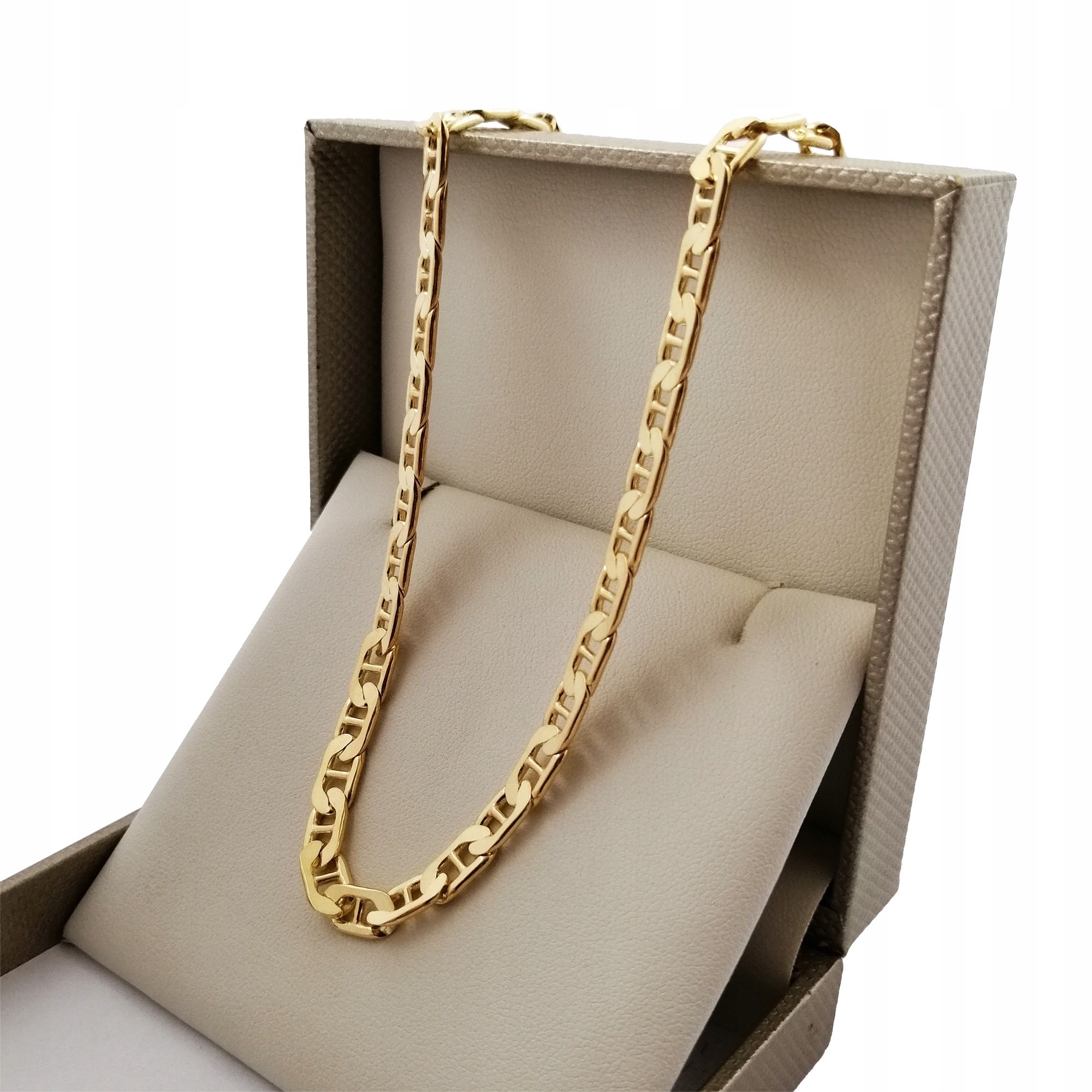 Złoty Łańcuszek Naszyjnik Męski Gucci Szeroki Gruby 925/585 Dla Męża 6