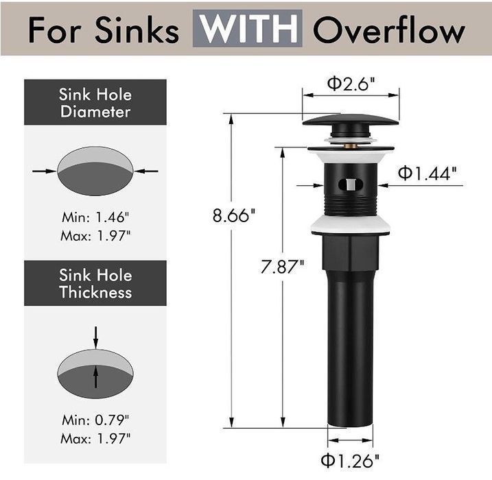 Zestaw Odpływowy Z Korkiem Do Zlewu