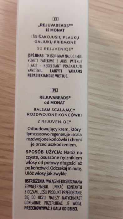 Balsam scalający końcowki rozdwojonych wlosow, wersja podróżna