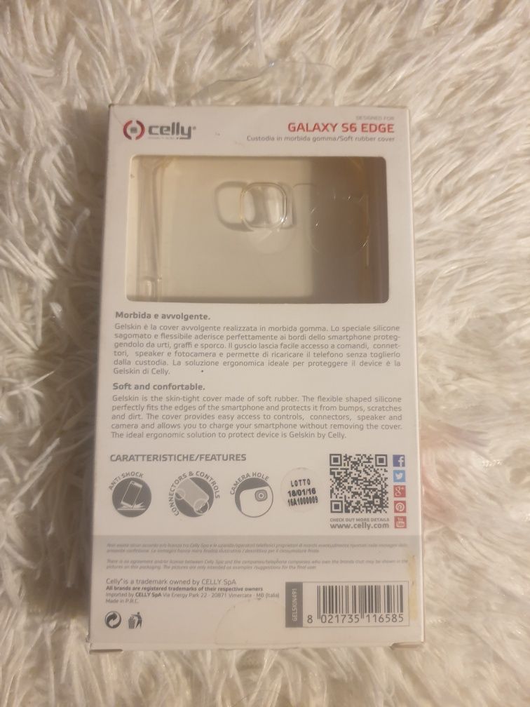 Etui na telefon Galaxy S6 edge Case przeźroczyty nowy pudełko