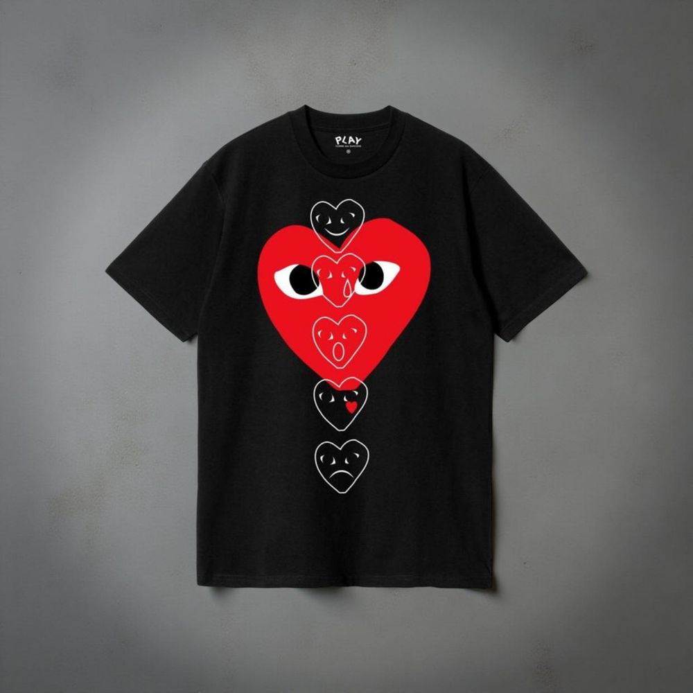 Футболка Comme des Garcons Play Logo унисекс плей с сердцем Новинка