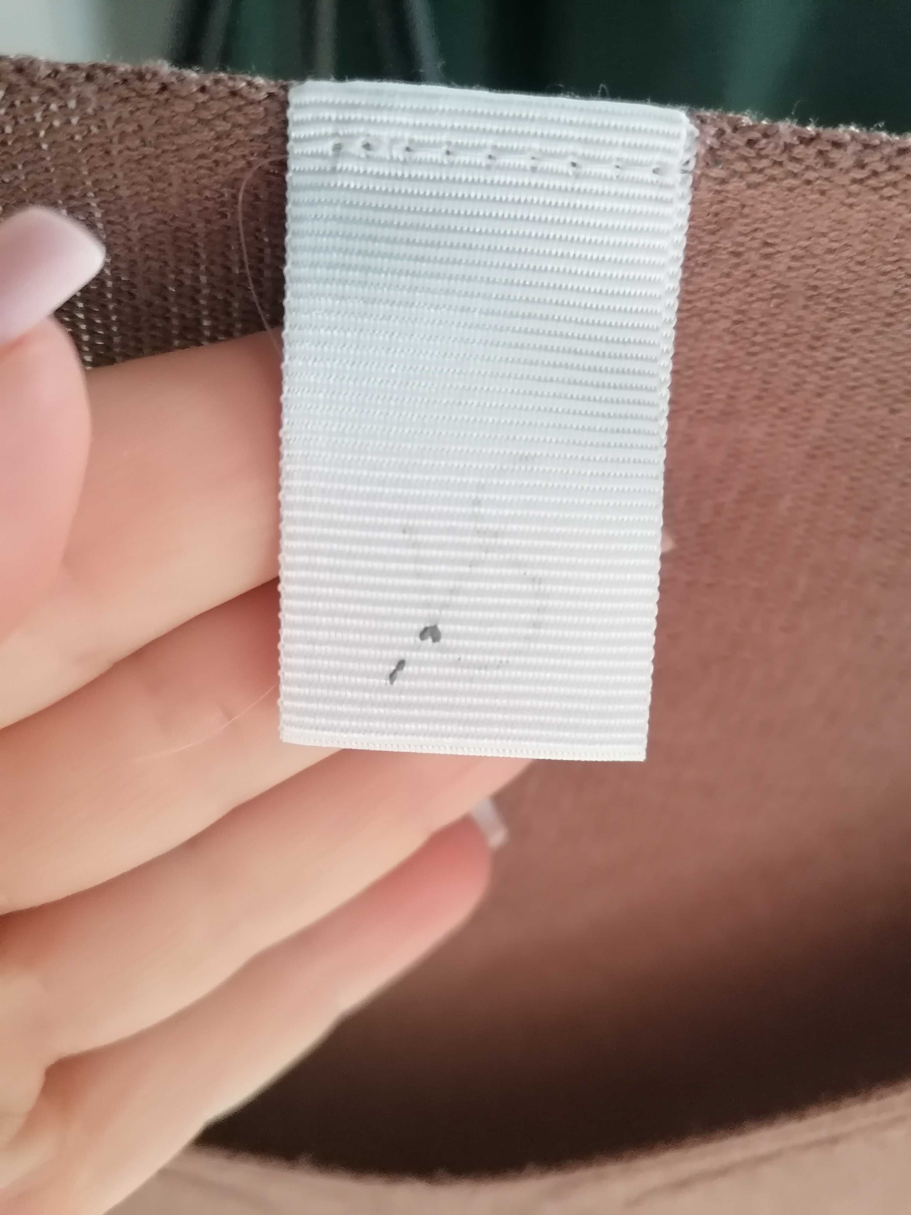 XS sweterek brązowy narzutka oversize Made in Italy