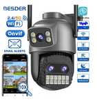 Câmara de Vigilância WIFI - Exterior Rotativa 10MP + Oferta Cartão 64G
