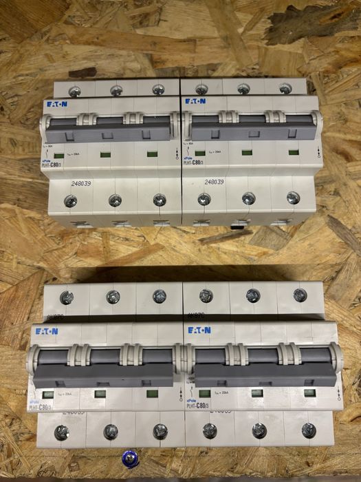 Автоматичний вимикач Eaton Moeller PLHT-C80/3 20 кА 3p C 80 А (248039)