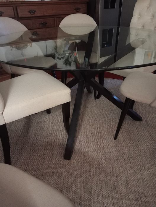 Mesa de vidro redonda