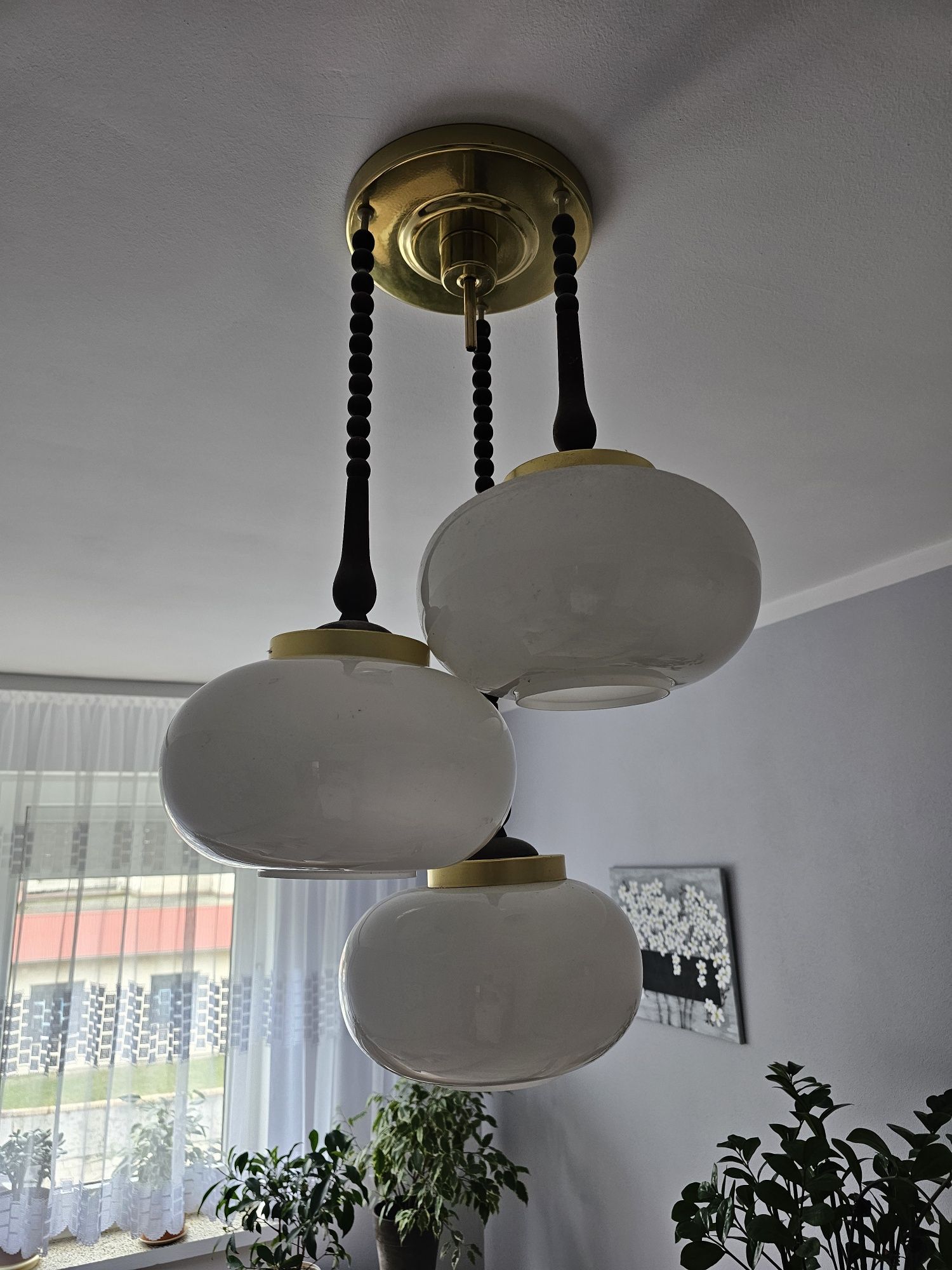 Żyrandol kule stary lata 80 - 90