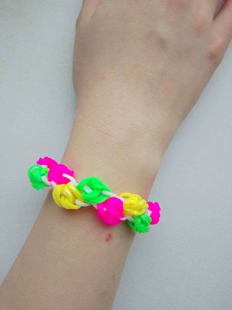 Bransoletka gumek Loom bands kolorowe kółeczka