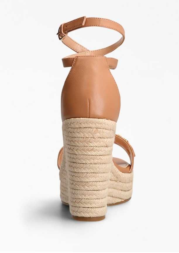 GUESS DAMSKIE SANDAŁY koturn Espadryle Rozmiar 40 FL6WENLEA03 brązowe
