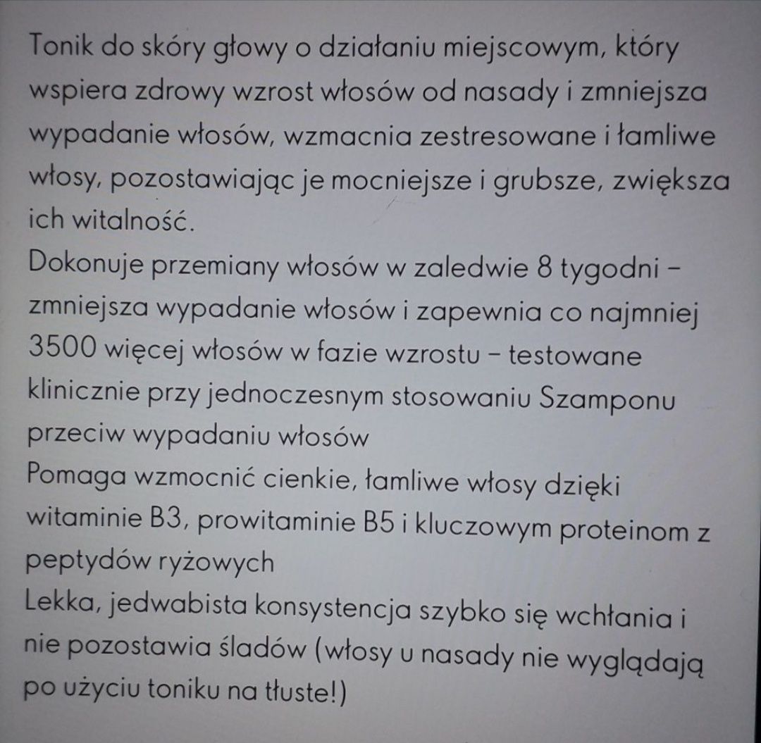 Tonik przeciw wypadaniu włosów
