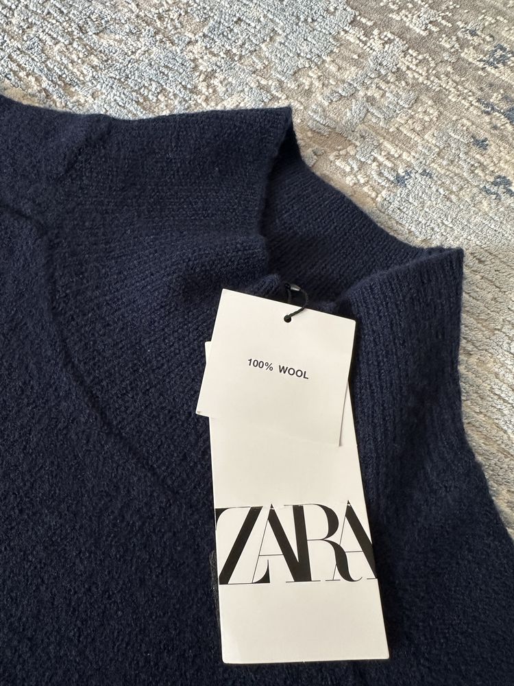 ZARA свитер 100% шерсть новый