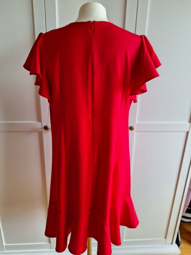 Czerwona, piękna sukienka Butik La La La r. L
