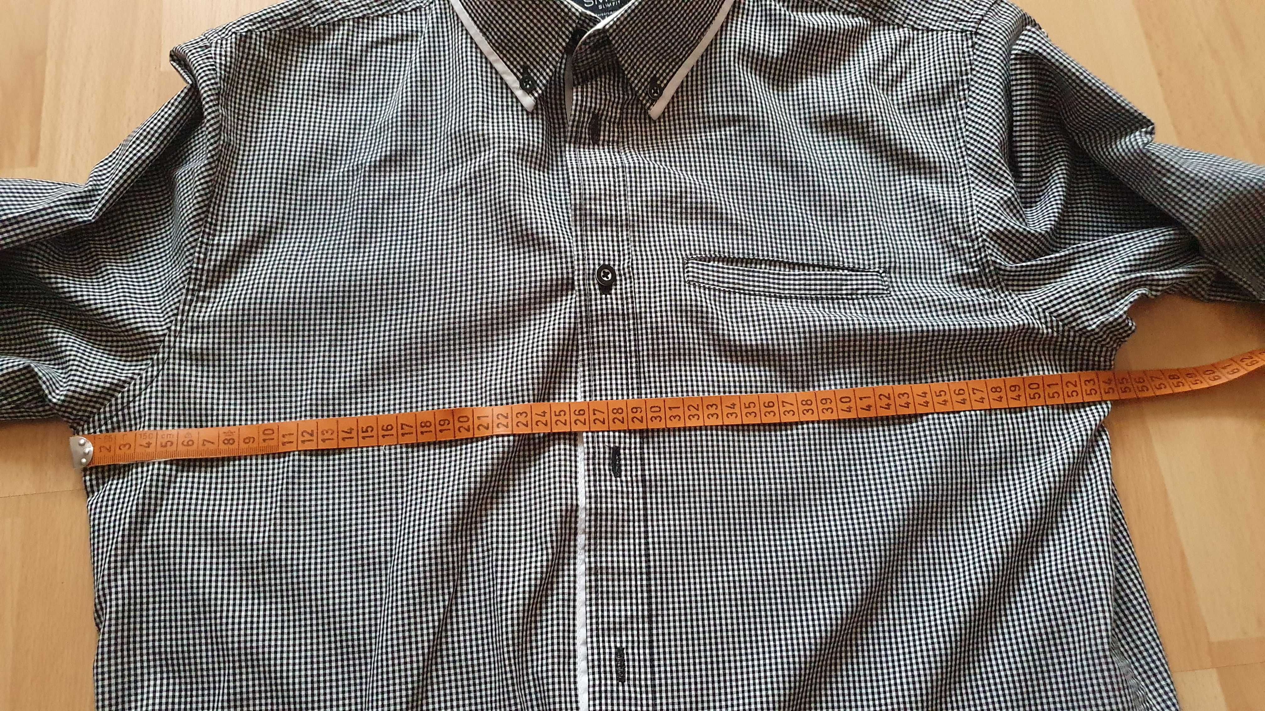 Koszula męska w kratę Slim Fit firmy Smog rozmiar L