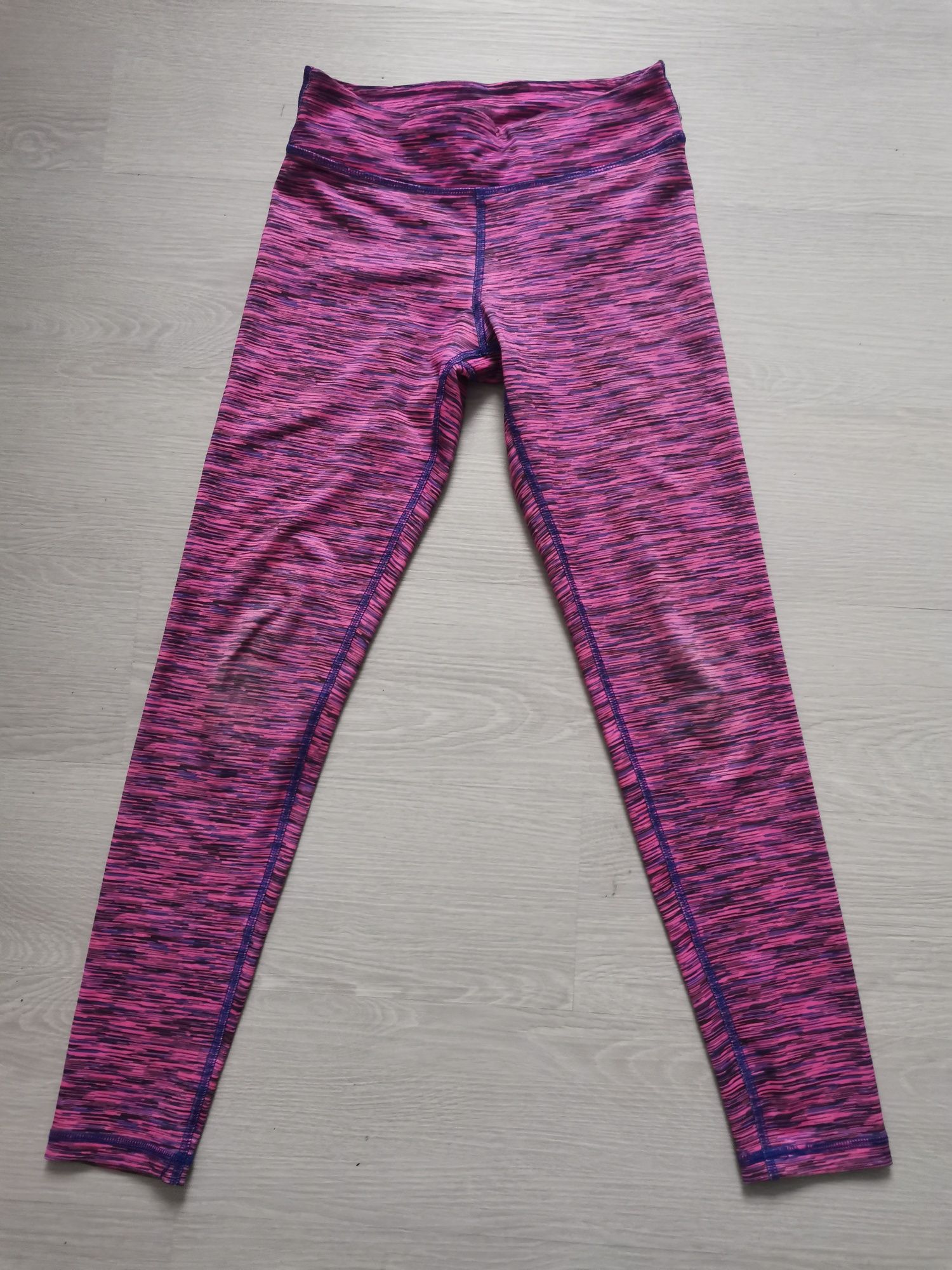 Legginsy getry długie 146 fioletowe różowe