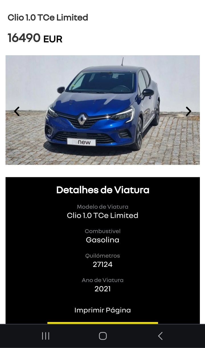 Renault Clio 1.0 TCE Limited