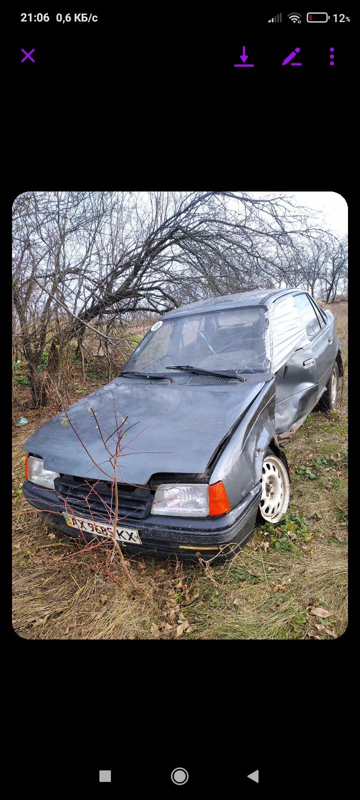 Opel Kadett после ДТП в разбор