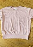 H&M- ciekawa, różowa bluza z haftem - M/L