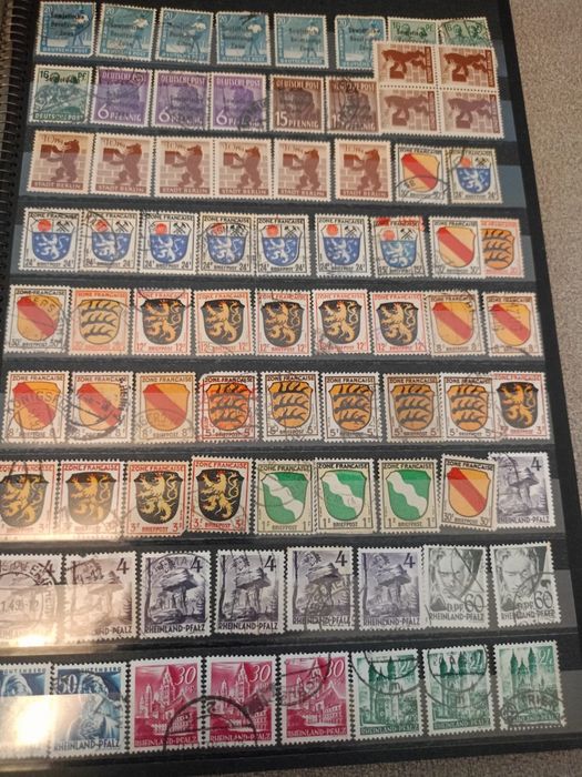 Stare pocztowe znaczki Niemcy strefy okupacyjne