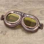 Gogle steampunk cosplay eko skóra fantasy retro vintage żółta HIT
