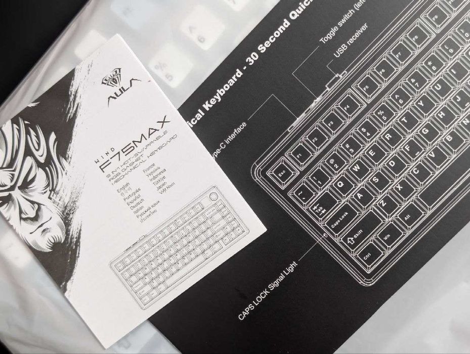 Механічна ігрова клавіатура Aula F75 MAX (з екраном)