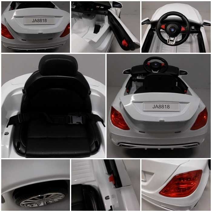 Auto na akumulator dla dzieci Cabrio Białe Zabawka Samochód - RATY !!