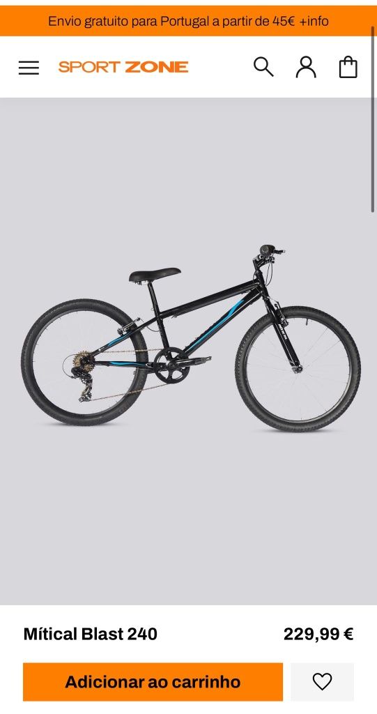 Vendo Bicicleta nova  Mitical Blast 240