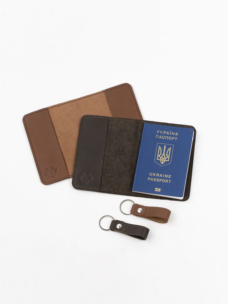 Шкіряна обкладинка на паспорт