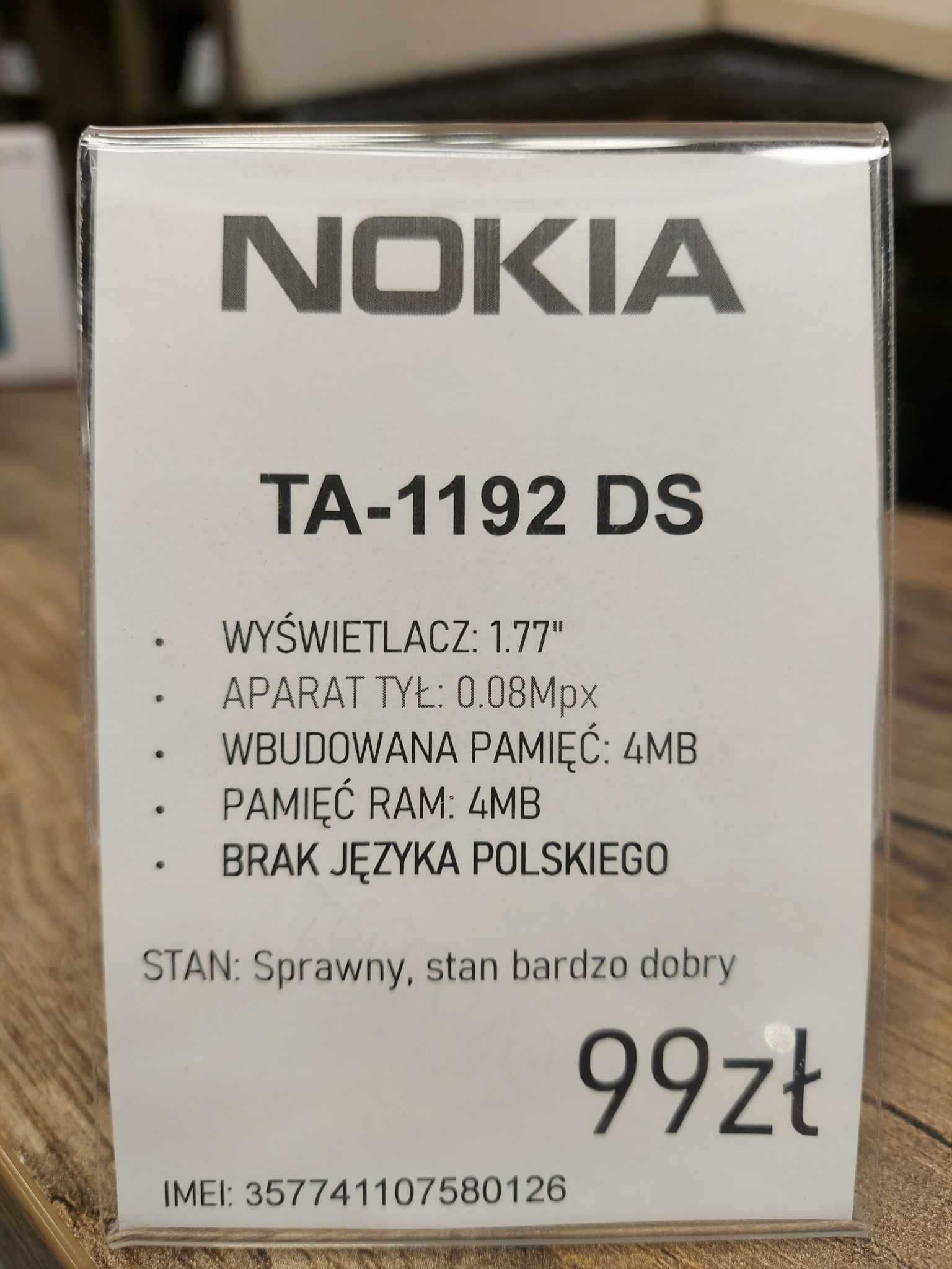 Telefon komórkowy NOKIA TA-1192 DS niebieski stan bdb gwarancja