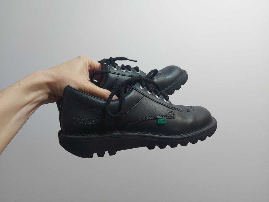 Kickers półbuty damskie skórzane czarne rozmiar 39 - 24 cm