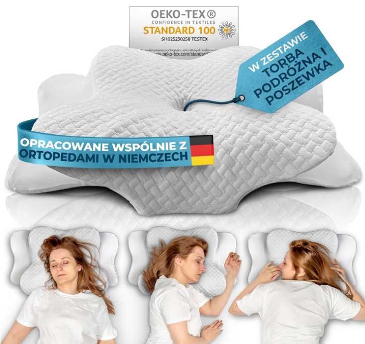 Poduszka Ortopedyczna Pianka Memory Biała GLUCKSTOFF