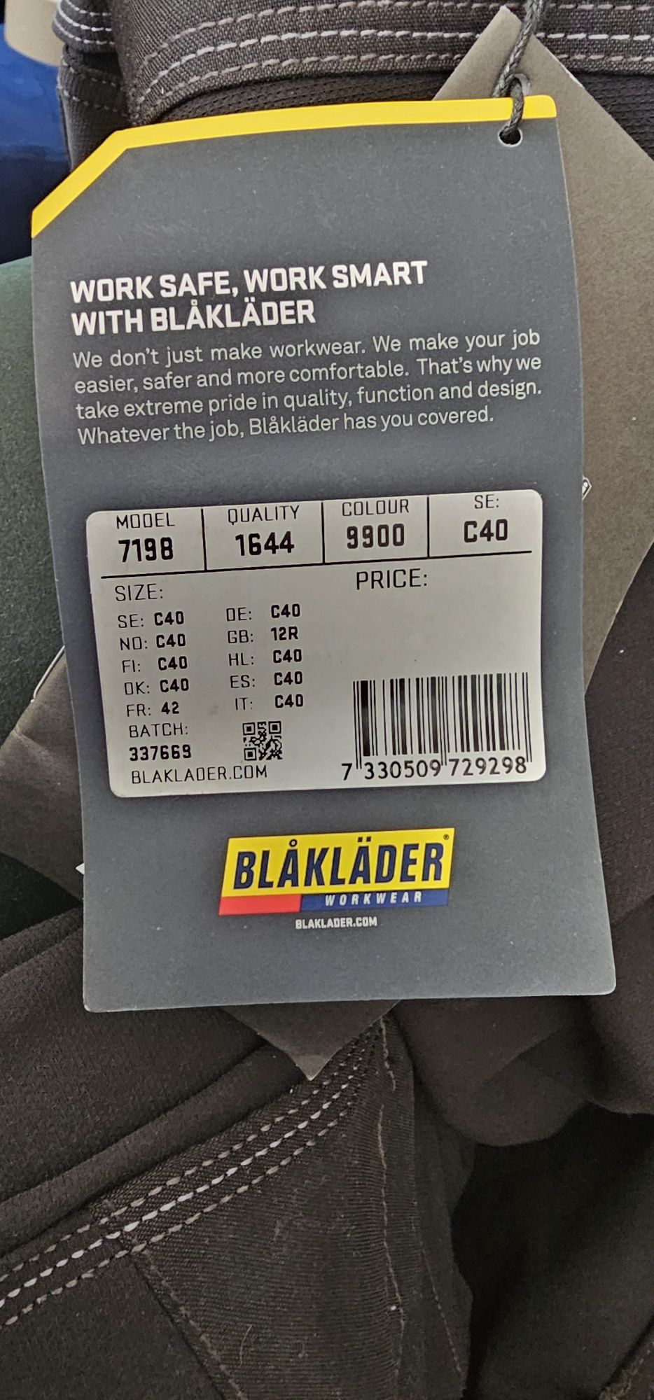 Blaklader Nowe spodnie model 7189 damskie rozmiar c40