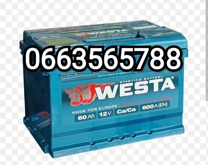 Аккумулятор Веста WESTA 60Ah 600A новый